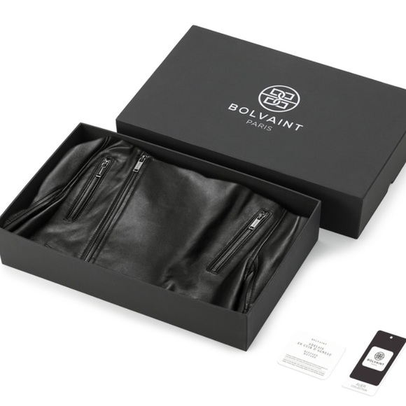 Black Lambskin Moto Jacket - Picture 5 of 5